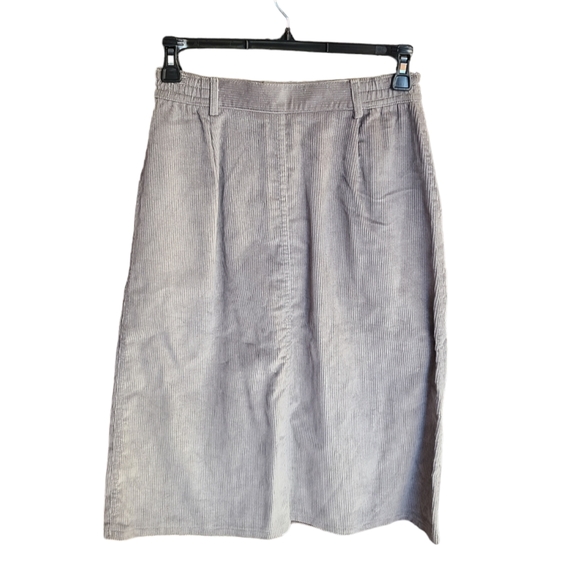 L. L. Bean Corduroy Skirt grey vintage - Picture 3 of 10